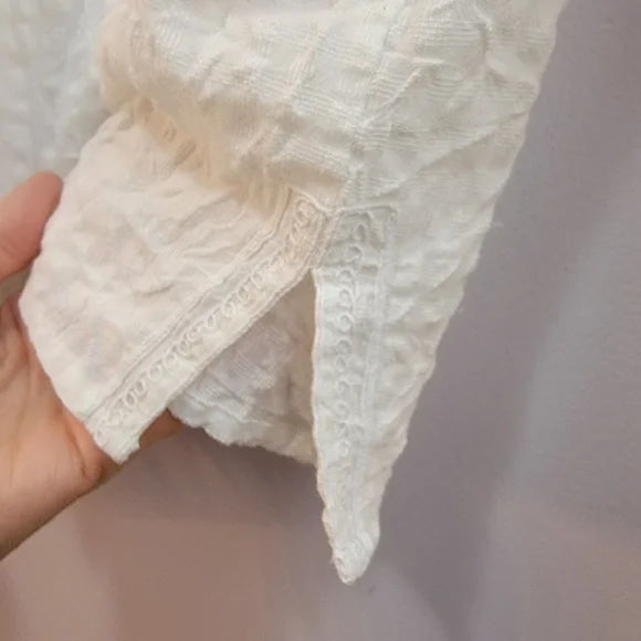 Sundance White Textured Fabric Blouse - Picture 5 of 6